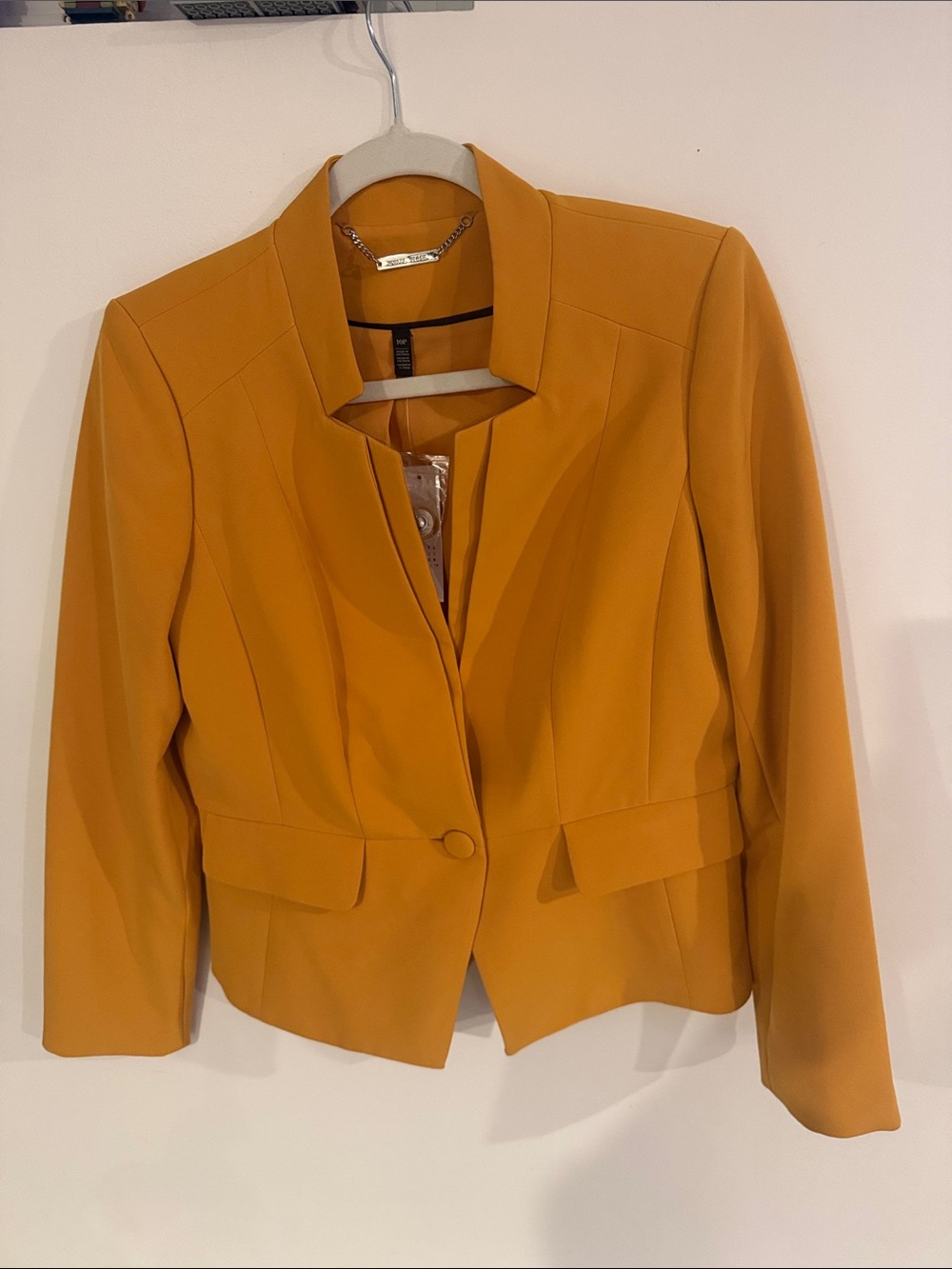 Women’s White House Black Market Mustard Yellow Tailored Blazer Jacket NWT